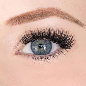 volume eyelash extensions with level 3 lash level and a D lash curl at The Lash Lounge - Phoenix.