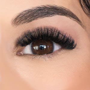 mega volume eyelash extensions with level 3 lash level and a D lash curl at The Lash Lounge Milton – Crabapple Station.