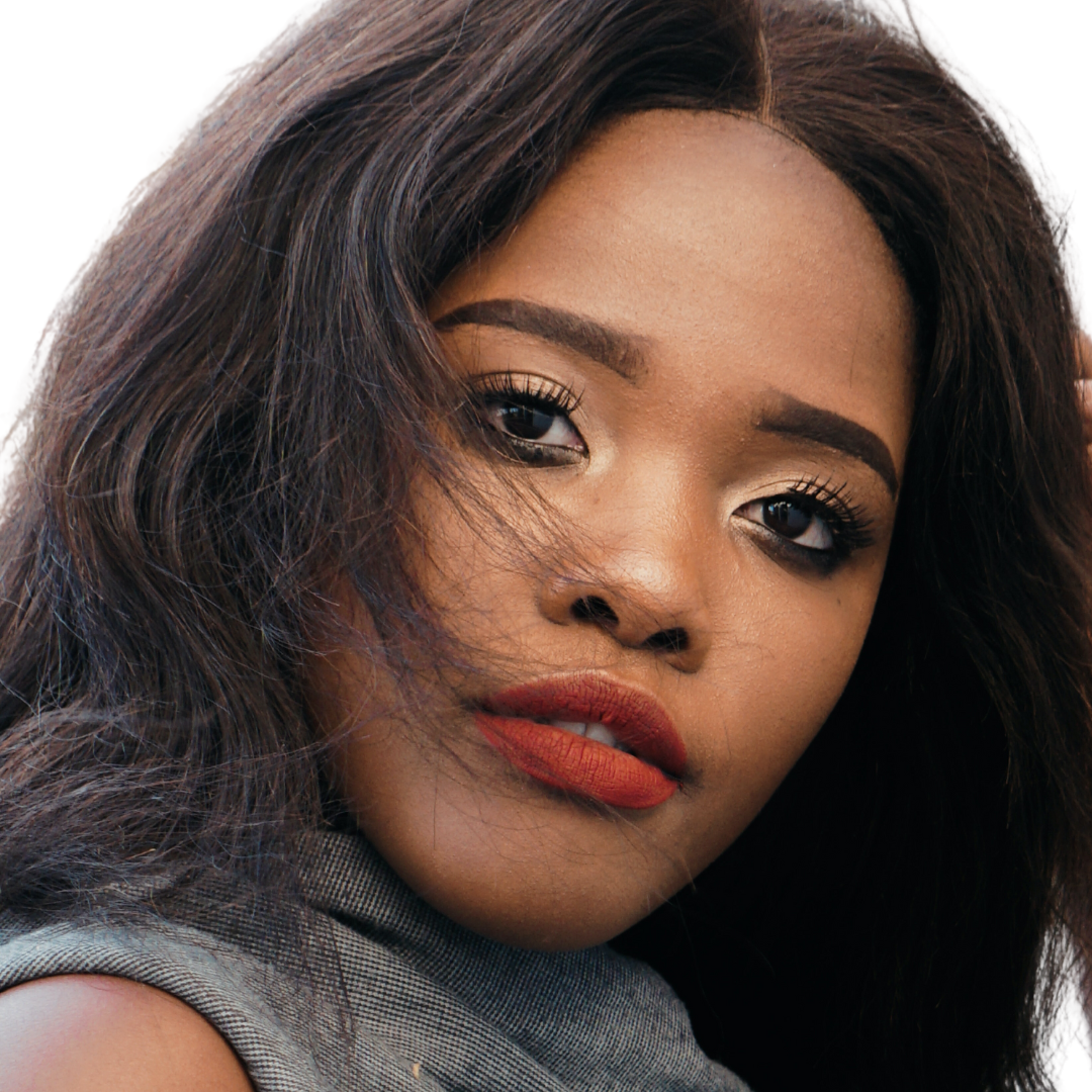 close-up of black woman wearing reverse eyeliner trend