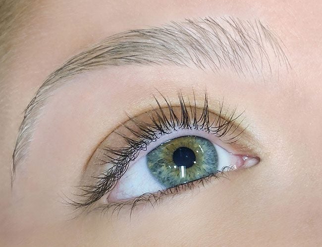 closeup of eye before a lash lift at The Lash Lounge