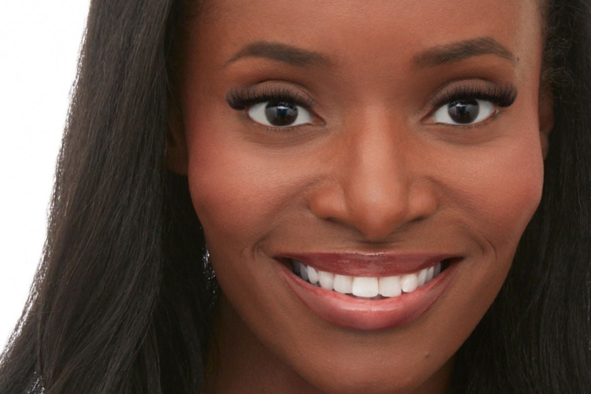 close-up of black woman with volume lashes