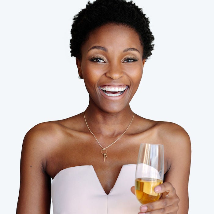 mid-shot of black woman on her wedding day