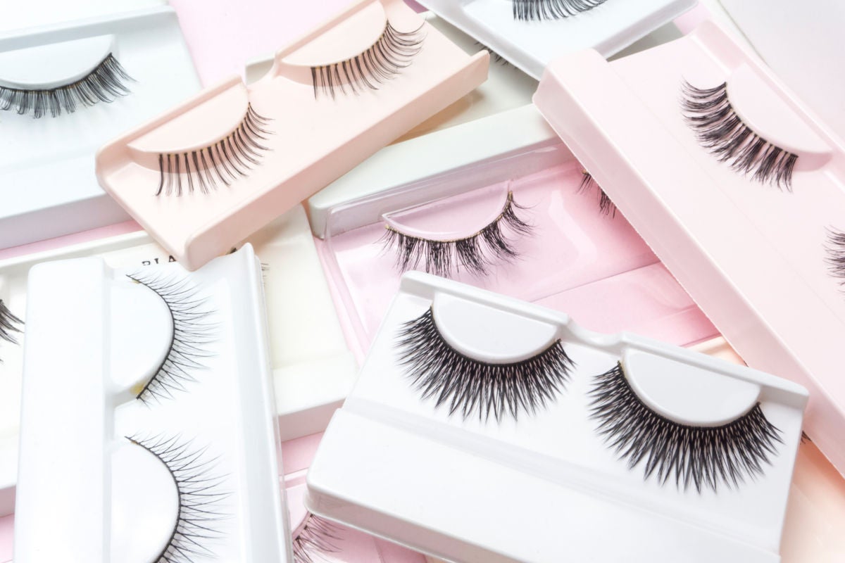 an array of lash trips on plastic trays